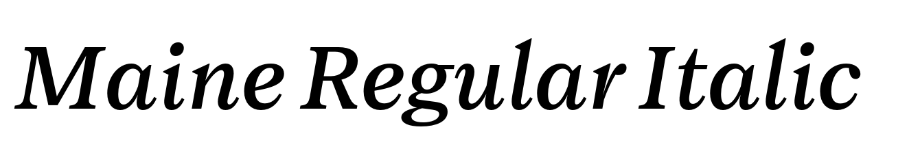 Maine Regular Italic